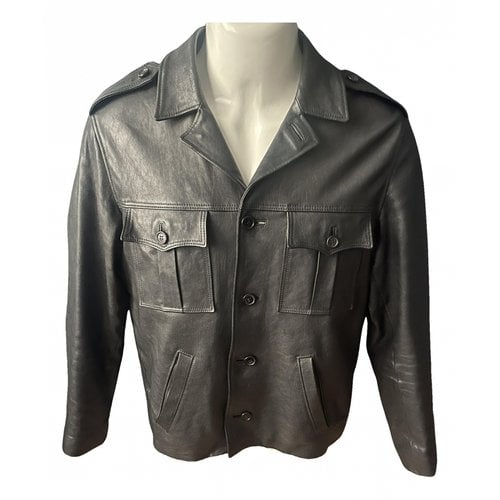 Pre-owned Saint Laurent Leather Vest In Black