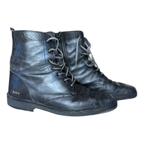 Pre-owned Golden Goose Leather Boots In Blue