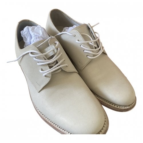 Pre-owned Grenson Leather Lace Ups In White