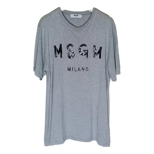 Pre-owned Msgm T-shirt In Grey
