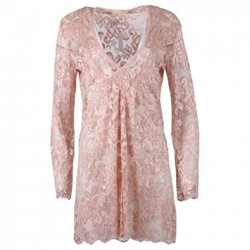 Pre-owned Melissa Odabash Lace Mini Dress In Pink