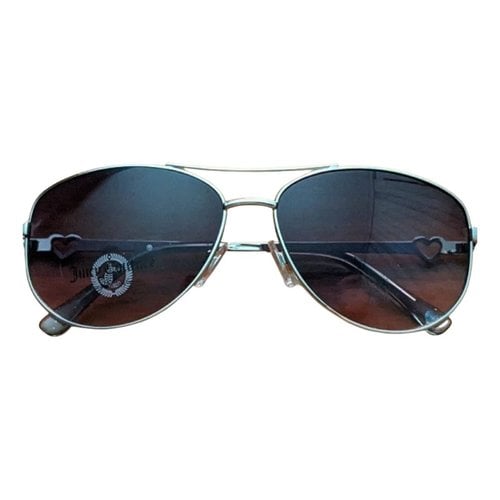 Pre-owned Juicy Couture Aviator Sunglasses In Silver