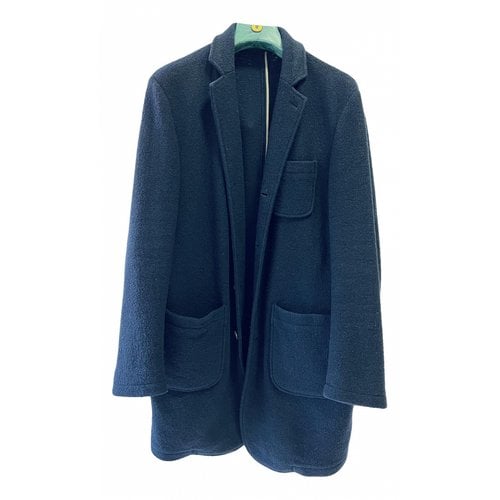 Pre-owned Mauro Grifoni Wool Coat In Blue