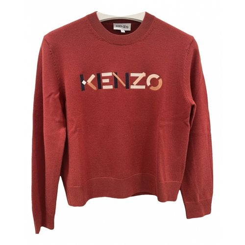 Pre-owned Kenzo Wool Jumper In Burgundy