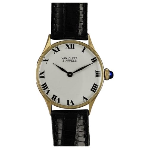 Pre-owned Van Cleef & Arpels Gold Watch In White
