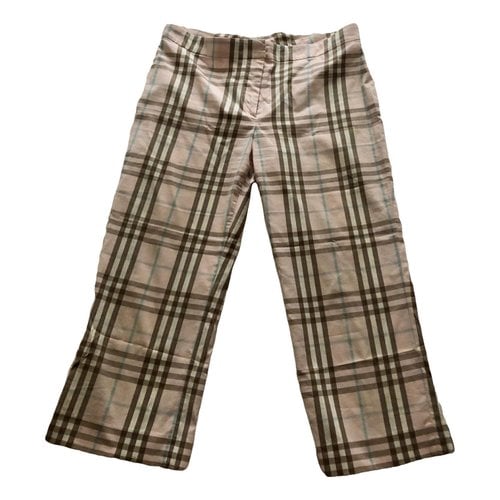 Pre-owned Burberry Trousers In Pink