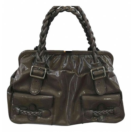Pre-owned Valentino Garavani Patent Leather Handbag In Brown
