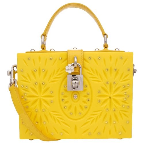 Pre-owned Dolce & Gabbana Dolce Box Handbag In Yellow