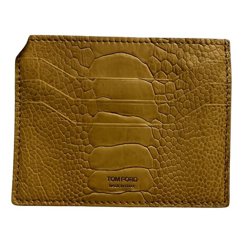 Pre-owned Tom Ford Leather Wallet In Yellow