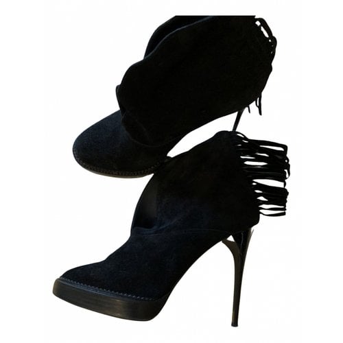 Pre-owned Burberry Ankle Boots In Black