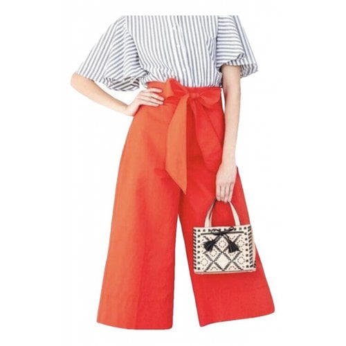 Pre-owned Kate Spade Trousers In Red