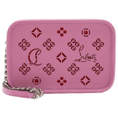 Pre-owned Christian Louboutin Leather Crossbody Bag In Pink