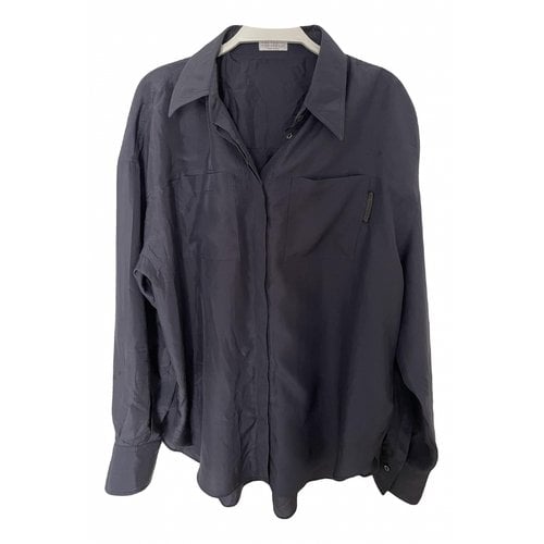 Pre-owned Brunello Cucinelli Silk Shirt In Blue