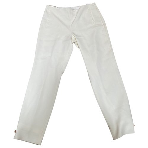 Pre-owned Ted Baker Straight Pants In White