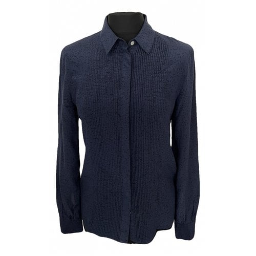 Pre-owned Ymc You Must Create Silk Shirt In Navy