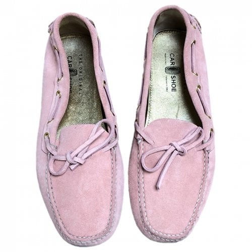 Pre-owned Carshoe Leather Flats In Pink