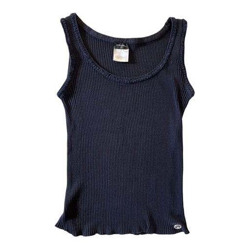 Pre-owned Chanel Wool T-shirt In Blue