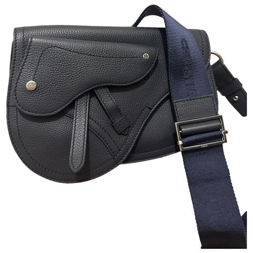 Pre-owned Dior Leather Bag In Navy