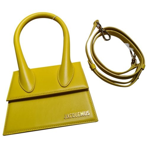 Pre-owned Jacquemus Chiquito Leather Handbag In Yellow
