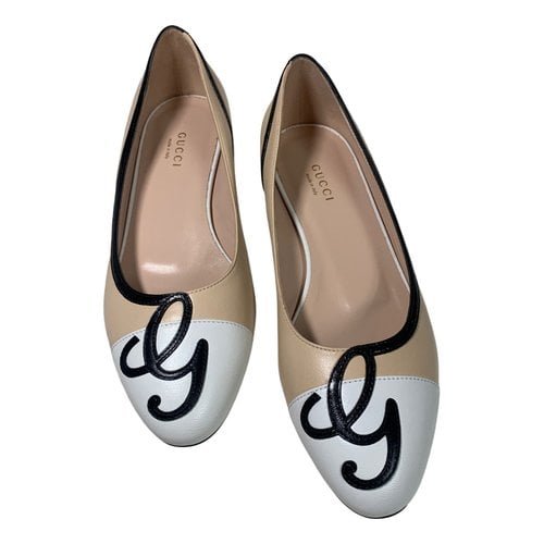 Pre-owned Gucci Leather Ballet Flats In Multicolour