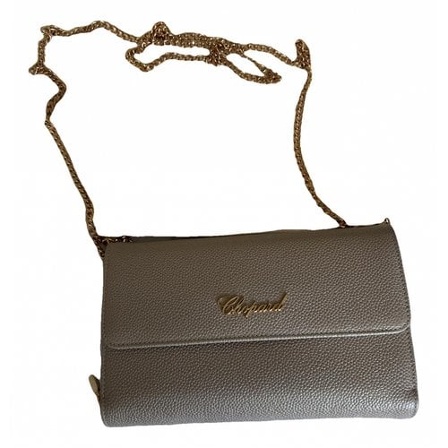 Pre-owned Chopard Leather Crossbody Bag In Beige
