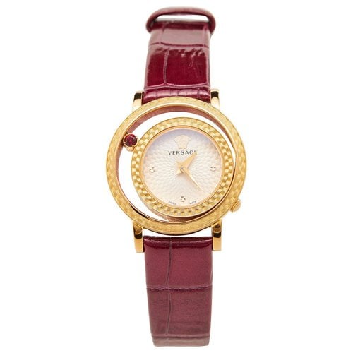 Pre-owned Versace Watch In Red