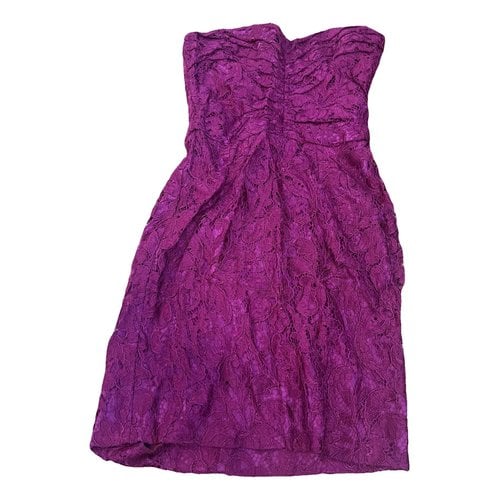 Pre-owned Dolce & Gabbana Mini Dress In Purple