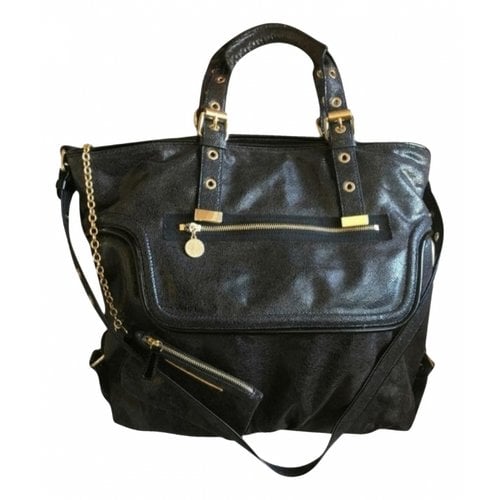 Pre-owned Stella Mccartney Leather Travel Bag In Black