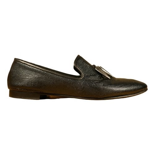 Pre-owned Giuseppe Zanotti Leather Flats In Black
