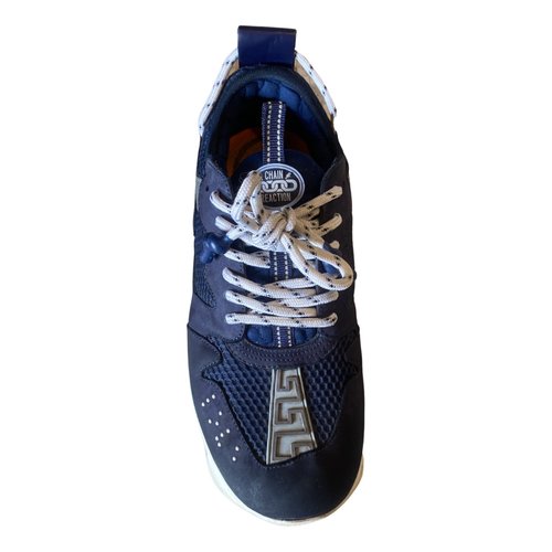 Pre-owned Versace Chain Reaction Low Trainers In Blue