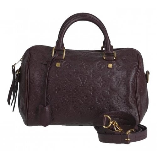 Pre-owned Louis Vuitton Speedy Bandouliã¨re Leather Crossbody Bag In Purple