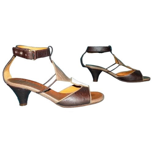 Pre-owned Chie Mihara Leather Sandal In Brown