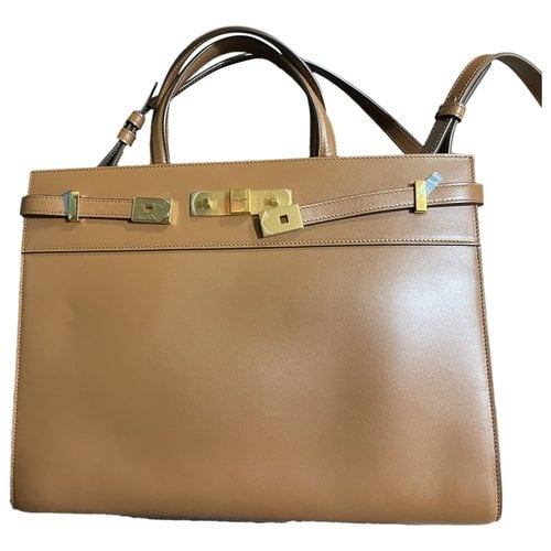 Pre-owned Saint Laurent Manhattan Leather Handbag In Brown