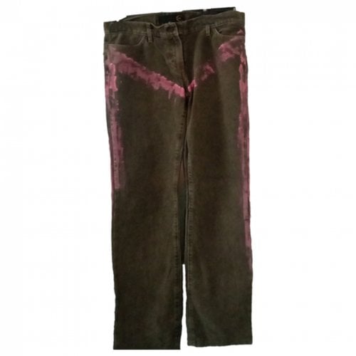 Pre-owned Just Cavalli Large Pants In Khaki