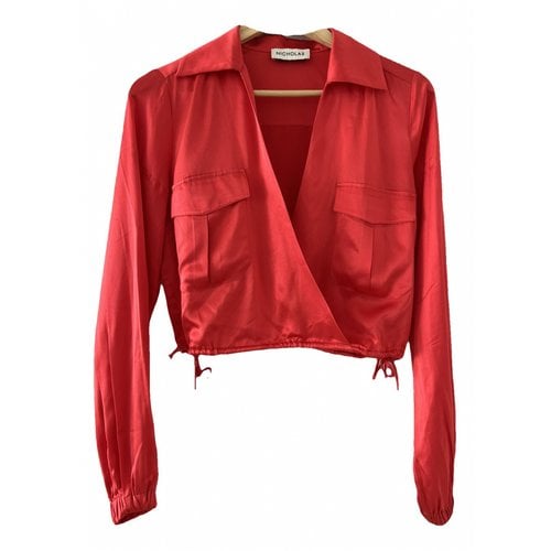 Pre-owned Nicholas Silk Shirt In Red