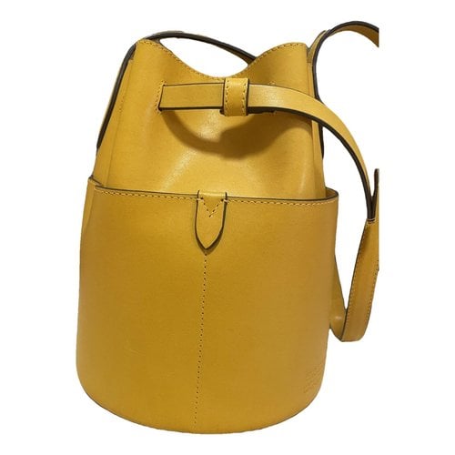 Pre-owned Anya Hindmarch Leather Handbag In Yellow