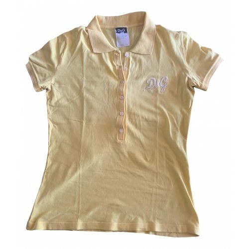 Pre-owned D&g Polo In Yellow