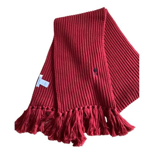 Pre-owned Dior Wool Scarf & Pocket Square In Red