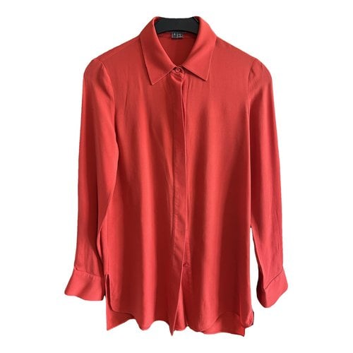Pre-owned Vince Silk Blouse In Red