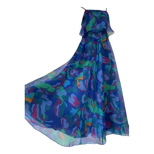 Pre-owned Emporio Armani Silk Maxi Dress In Multicolour