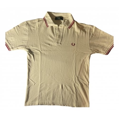 Pre-owned Fred Perry Polo Shirt In Beige