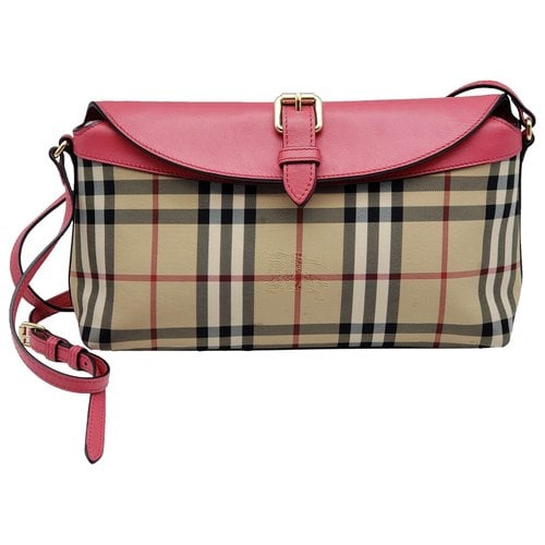 Pre-owned Burberry Leather Crossbody Bag In Pink