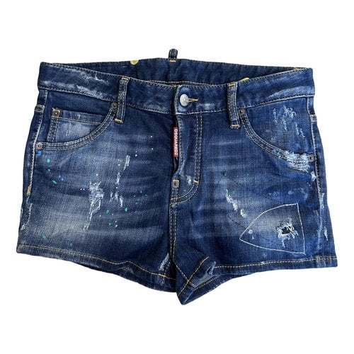 Pre-owned Dsquared2 Mini Short In Blue