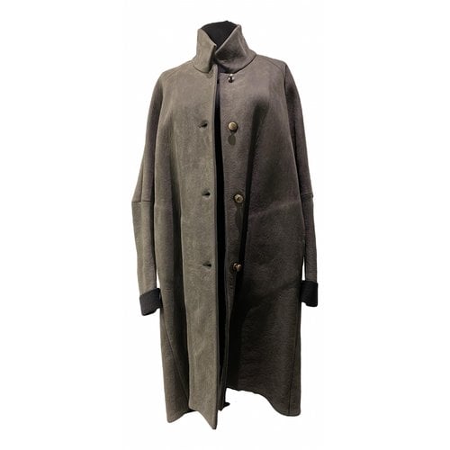 Pre-owned Isaac Sellam Leather Coat In Green