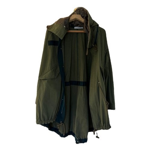 Pre-owned Sacai Luck Trench Coat In Green