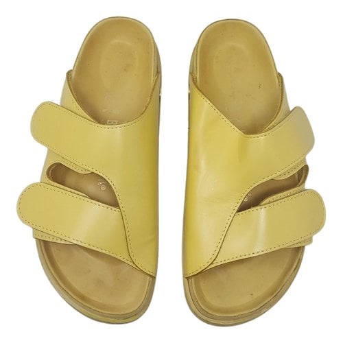 Pre-owned Birkenstock Leather Sandal In Yellow