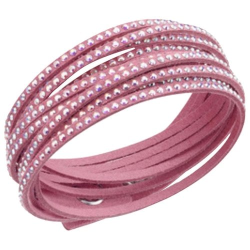 Pre-owned Swarovski Slake Cloth Bracelet In Pink