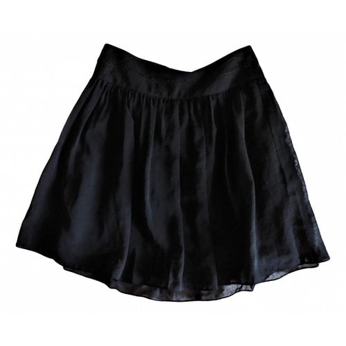 Pre-owned Zadig & Voltaire Silk Mini Skirt In Black