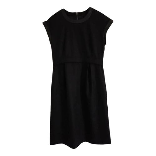 Pre-owned Celine Wool Mid-length Dress In Black
