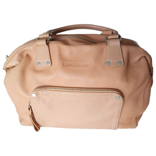 Pre-owned Longchamp Leather Handbag In Camel